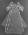 Robe à la française, (a) silk, metallic thread
(b) silk, cotton
(c) silk
(d,e) metallic thread, European