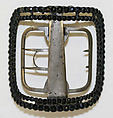 Shoe buckles, metal, paste, British