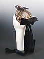 Evening hat, silk, rhinestones, horsehair, metal, French