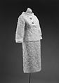 Evening dress, Yves Saint Laurent (French, founded 1961), cotton, silk, pearl, plastic, French