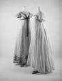 Evening dress, cotton, metallic thread, French