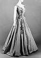 Evening dress, Ann Lowe (American, Clayton, Alabama ca. 1898–1981 Queens, New York), silk, cotton, glass, synthetic fiber, American