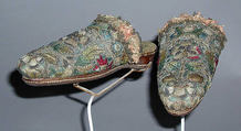 Mules, silk, metal, British