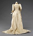 Court presentation dress, House of Worth (French, 1858–1956), silk, linen, French