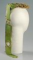 Hat, Horsehair, silk, cotton, American