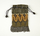 Pouch, Silk, metal, American