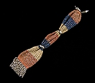 Miser's purse, Silk, metal, American