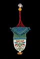 Reticule, Cotton, glass, linen, American