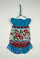 Pouch, Glass, linen, silk, American