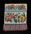 Pouch, glass, linen, American