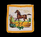 Bag, Glass, linen, possibly Italian