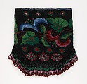 Pouch, glass, linen, American