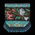 Pouch, glass, linen, American