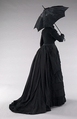 Mourning ensemble, silk, American