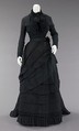 Mourning ensemble, silk, American