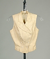 Riding vest, cotton, linen, American