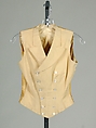 Riding vest, wool, silk, American