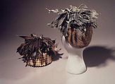 Toque, Sally Victor  American, Straw, feathers, American