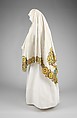 Wedding veil, linen, silk, metal, glass, Czech