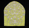 Headdress, Silk, metallic, linen, Russian