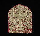 Headdress, Silk, metallic, linen, Russian