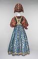 Ensemble, silk, metal, cotton, Russian
