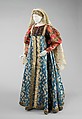Ensemble, silk, metal, cotton, Russian