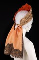 Headdress, paper, cotton, silk, metal, glass, pearl, Russian