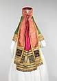 Headdress, silk, metal, paper, Russian