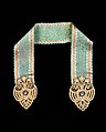 Hair accessory, silk, cotton, mother-of-pearl, metal glass, Russian