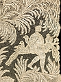 Cravat end, linen, Flemish