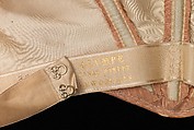 Evening dress, OLYMPE (American, active ca. 1851–1885), silk, mother-of-pearl, American