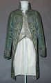 Ensemble, silk, metal thread, French