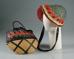 Bag, Straw, cotton, American