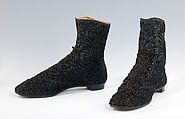 Boots, wool, silk, cotton, American
