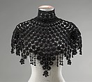 Pelerine, jet, silk, American