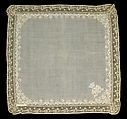 Court presentation handkerchief, Linen, Belgian