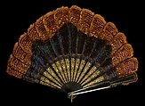Fan, Wood, feather, metal, British