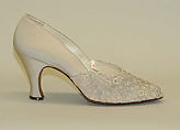 Slippers, A. Gillet (French), silk, French