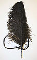 Headdress, feathers, jet, French