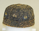 Cap, silk, metal thread, British