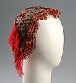 Evening cap, Silk, beads, American