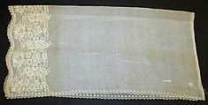 Apron, cotton, probably French