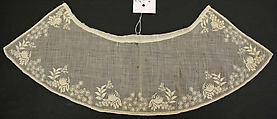 Collar, cotton, probably French