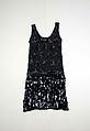 Evening dress, Silk, sequins, beads, plastic, American