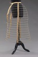 Cage crinoline, linen, metal, American
