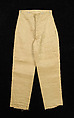 Trousers, Linen, American