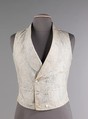 Vest, cotton, mother-of-pearl, American