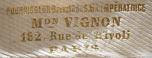 Dress, Mon. Vignon (French), silk, French