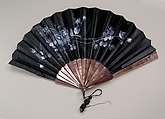 Fan, Mother-of-pearl, silk, metal, French